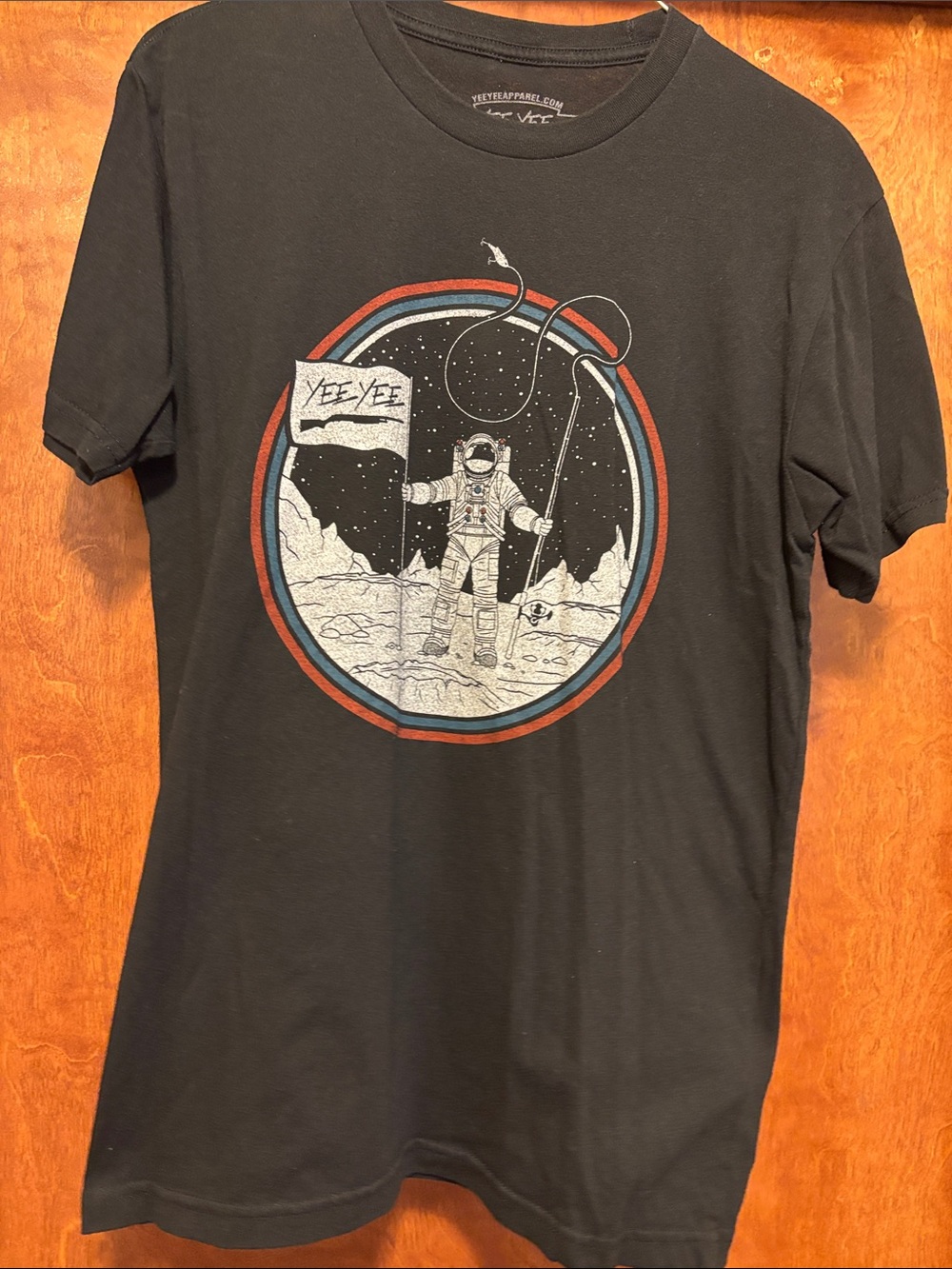 Yee Yee Black Short-Sleeve Astronaut Graphic Tee